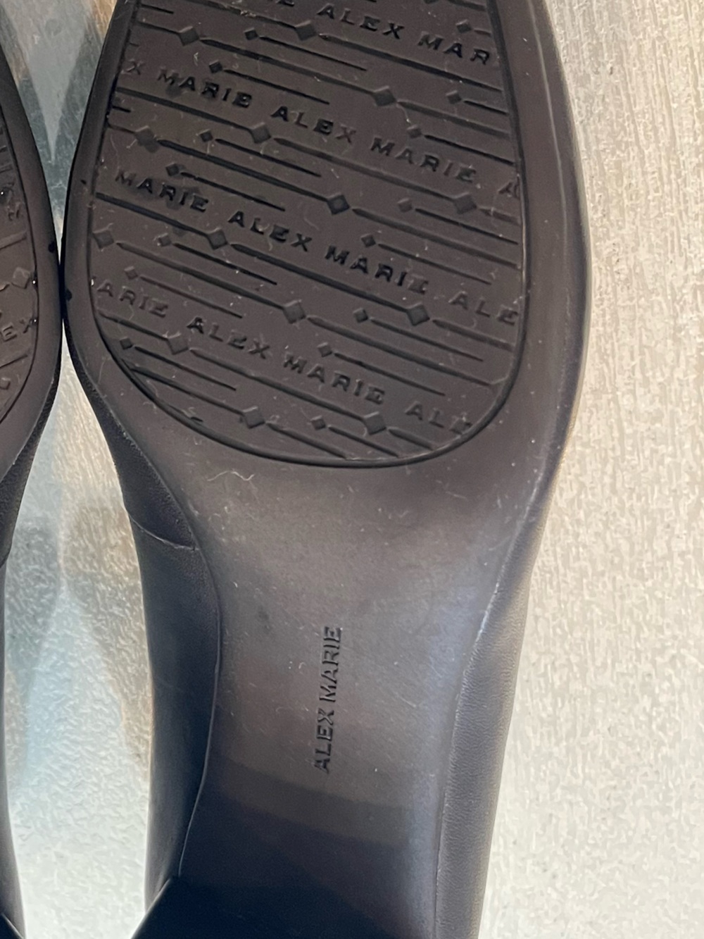 Alex Marie Black Square-Toe Leather Pumps - Picture 5 of 6